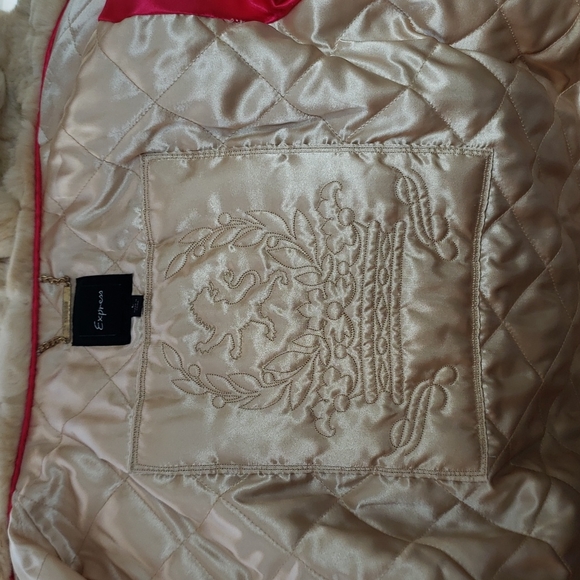 Express Faux Fur Coat NwithoutTags Lovely Amazing Rare - Picture 8 of 13